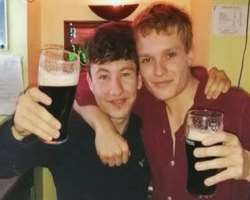 Barry Keoghan consuming alcohol